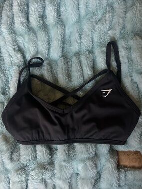 Gymshark Black Cross-Back Sports Bra